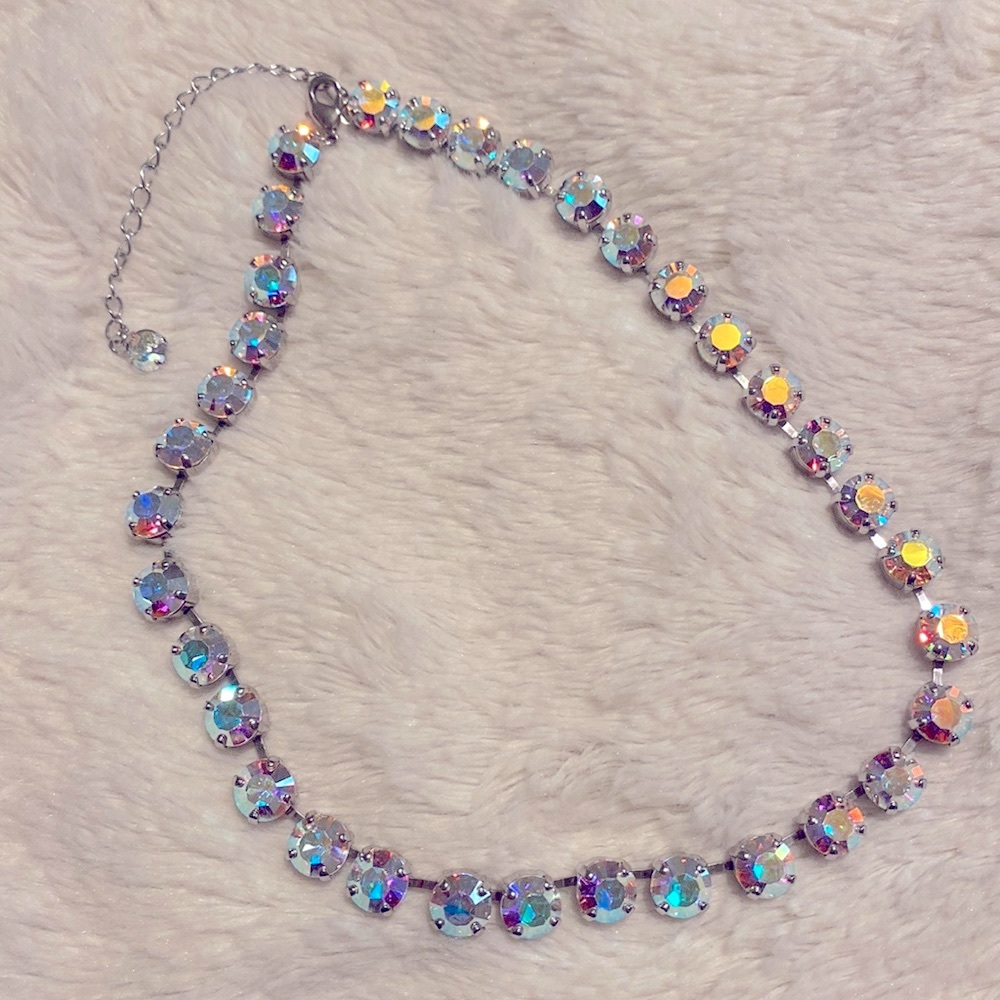 Touchstone by Swarovski crystal Aurore Boreale Glitzy Necklace